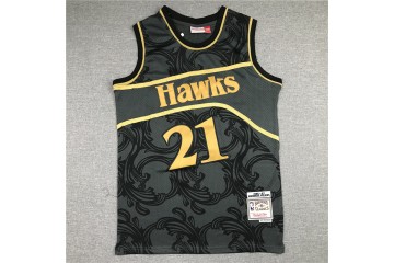 Atlanta Hawks Dominique Wilkins 1986-87 Hardwood Classics Jersey 21 Black