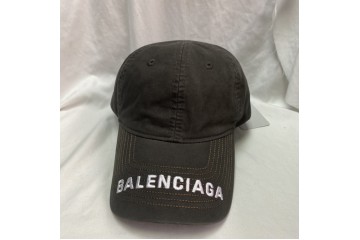 Balenciaga Cotton Twill Baseball Hat chocolate