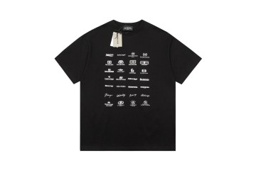 Balenciaga Logo-Print T-shirt Black