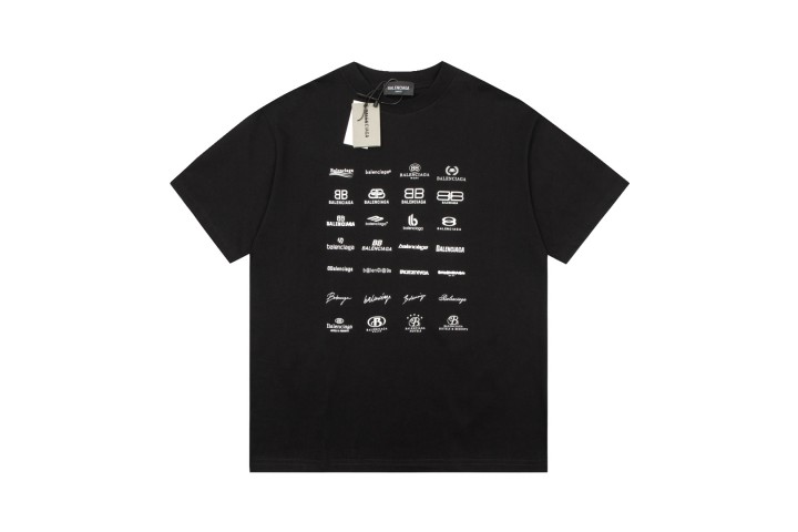 Balenciaga Logo-Print T-shirt Black