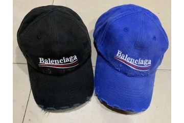 Balenciaga Political Campaign Distressed Cap blue