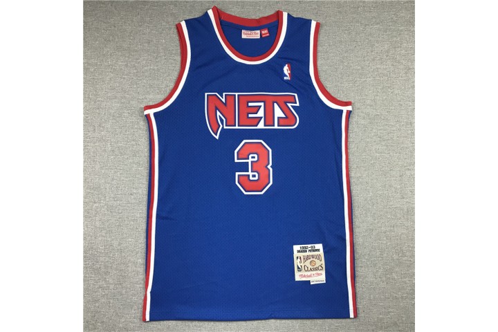 Brooklyn Nets Drazen Petrovic 3 Blue Hardwood Classics Jersey