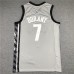 Brooklyn Nets Kevin Durant 7 Grey Jersey New Logo