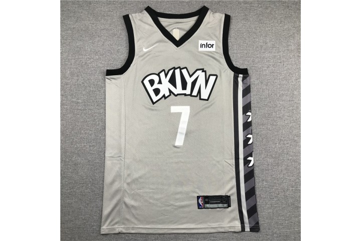 Brooklyn Nets Kevin Durant 7 Grey Jersey