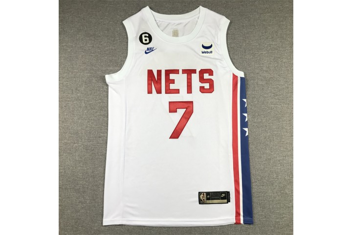 Brooklyn Nets Kevin Durant 7 White Jersey