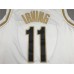 Brooklyn Nets Kyrie Irving 11 White Gold Jersey