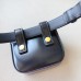 Celine  TRIOMPHE leather Mini Waist Bag Black