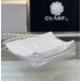 Chanel 22 Mini Handbag Shiny Crumpled Calfskin Gold-Tone Metal White