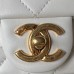 Chanel Flap Bag with Top Handle 23C White AS3749