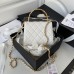 Chanel Flap Bag with Top Handle Mini White