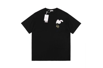 Dior Year of the Rabbit embroided Logo T-shirt Black