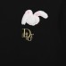 Dior Year of the Rabbit embroided Logo T-shirt Black