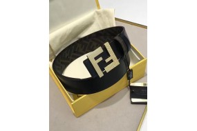 Fendi by Marc Jacobs FF Belt Black Leather Reversible Belt Black