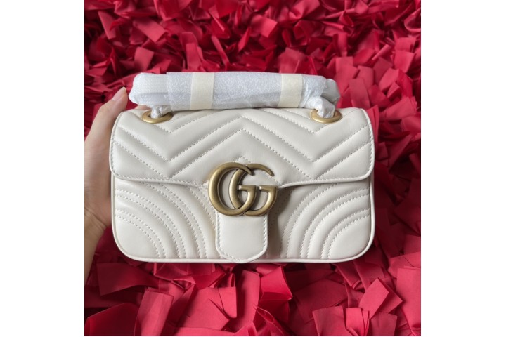 Gucci GG Marmont Matelasse Mini White