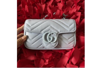 Gucci GG Marmont Shoulder Bag GG Small Pastel Blue