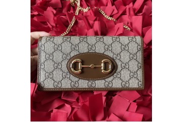 Gucci Horsebit 1955 Wallet with chain Small GG Monogram