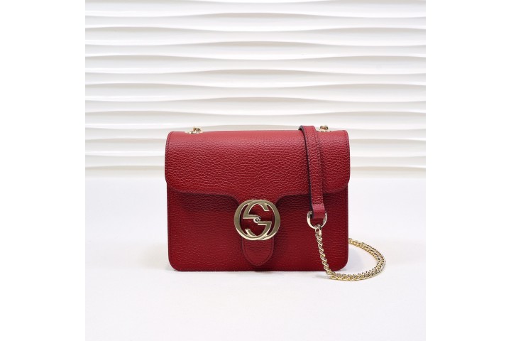 Gucci Interlocking G Shoulder Bag Small Red 510304