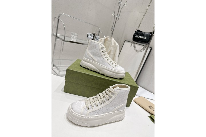 Gucci White Original GG Canvas high top sneaker 