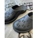 Gucci slip-on sandal Black perforated GG rubber