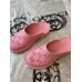 Gucci slip-on sandal Pink perforated GG rubber