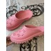 Gucci slip-on sandal Pink perforated GG rubber