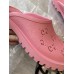 Gucci slip-on sandal Pink perforated GG rubber