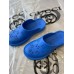 Gucci slip-on sandal Royal Blue perforated GG rubber