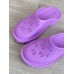 Gucci slip-on sandal purple perforated GG rubber