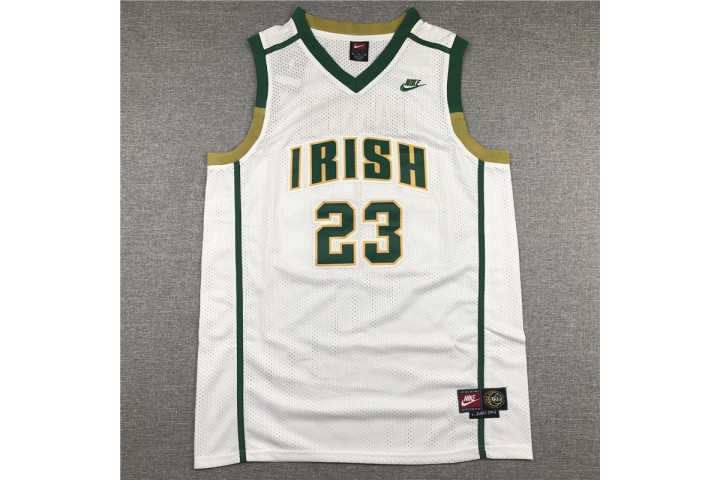 James Irish basketball jersey 23 White