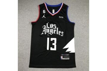 LA Clippers Paul George 13 Black Player Jersey Statement Edition