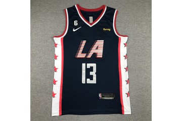 LA Clippers Paul George 13 Deep Blue Player Jersey