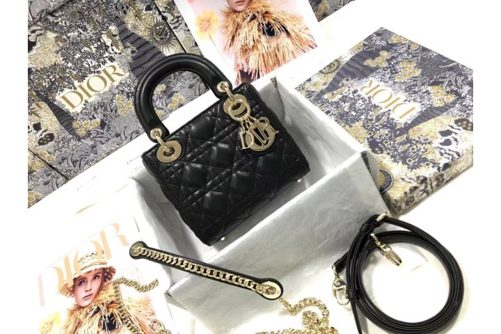 Lady Dior Black Cannage Embroidery