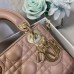 Lady Dior Rose Des Vents Cannage Lambskin
