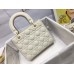 Lady Dior White Cannage Embroidery