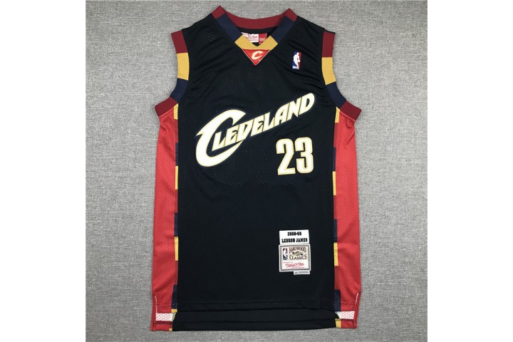 LeBron James Cleveland Cavaliers Hardwood Classics Jersey 23 Navy Blue