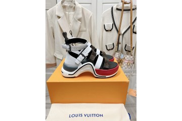 Louis Vuitton Archlight Flat Sandal Patent Monogram White