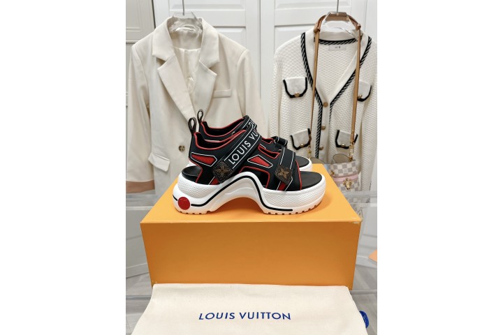 Louis Vuitton Archlight Sandal Monogram Black Red