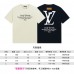 Louis Vuitton Crewneck Letter Printed T-shirt Apricot