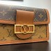 Louis Vuitton Dauphine Chain Wallet Monogram Reverse Brown