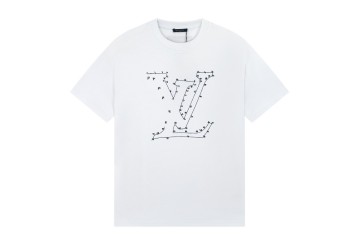 Louis Vuitton LV Stitch Print Embroidered T-shirt White