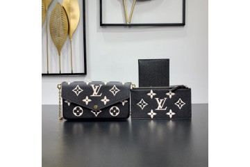 Louis Vuitton Felicie Pochette Signature Black
