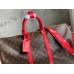 Louis Vuitton Keepall Bandouliere Monogram Eclipse Brown Red