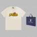 Louis Vuitton L.Vuitton Logo Embroidered T-shirt Beige