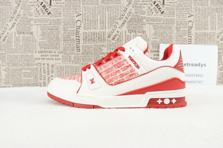 Louis Vuitton LV Trainer Red White