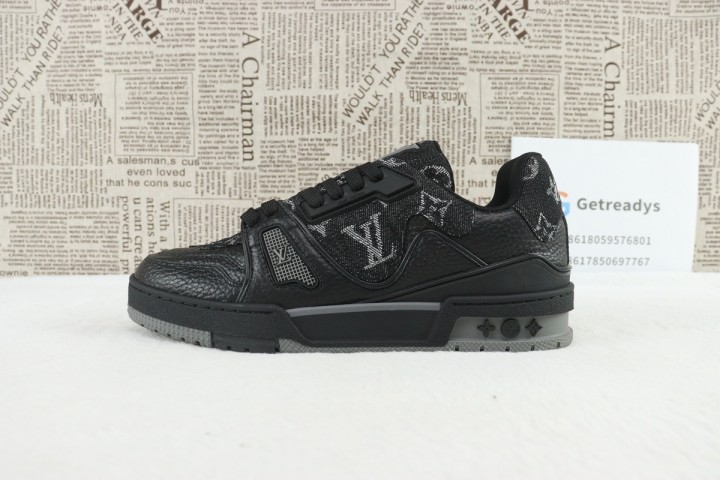 Louis Vuitton LV Trainer x Nigo Black Denim