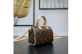 Louis Vuitton Nano Speedy Monogram Canvas Brown