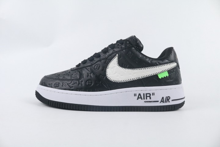 Louis Vuitton Nike Air Force 1 Low By Virgil Abloh Black White