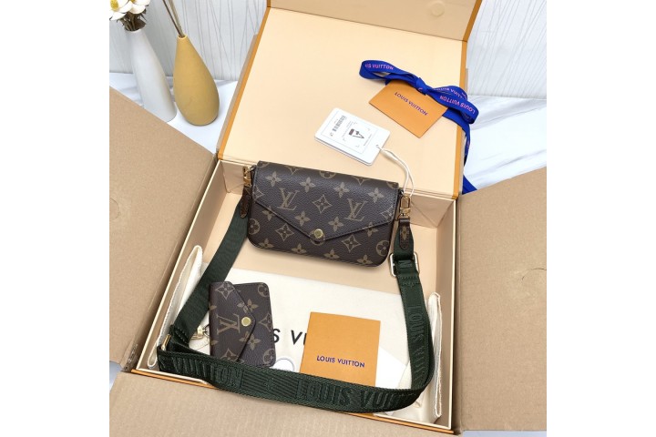 Louis Vuitton Pochette Felicie Monogram Green Lining