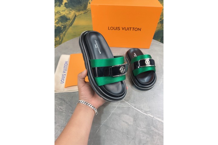 Louis Vuitton Pool Pillow Comfort Mule Black Green