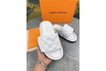 Louis Vuitton Pool Pillow Comfort Mule Monogram Velcro White